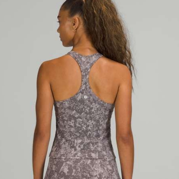 Lululemon Cool Racerback Tank Top Shorter Length Hideaway Camo Lunar Rock Multi - Picture 4 of 4